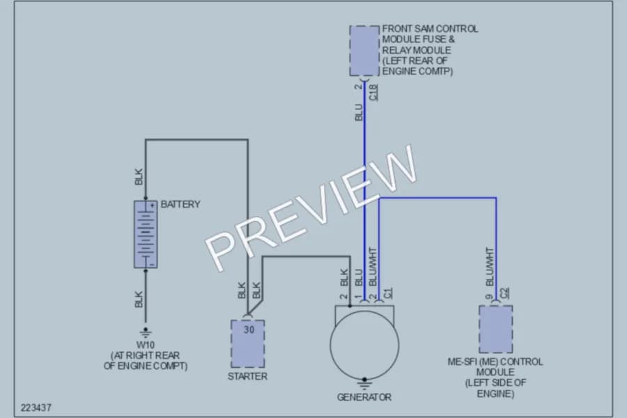2004 MercedesBenz CLK500 Starting Charging wiring diagram preview