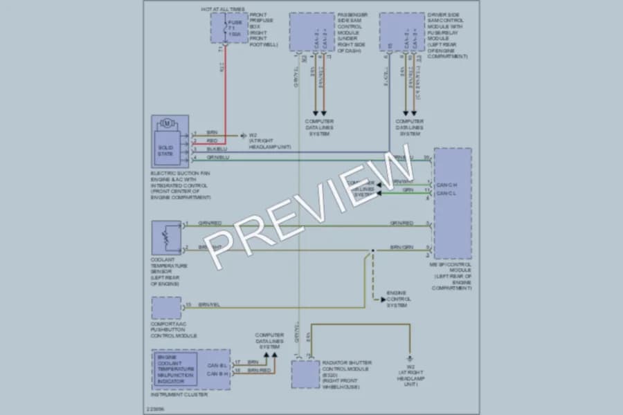 2004 MercedesBenz E500 Cooling Fan wiring diagram preview