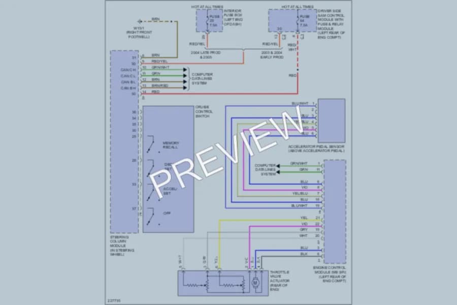 2004 MercedesBenz E500 Cruise Control wiring diagram preview