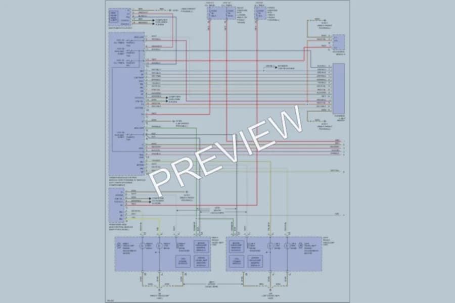 2004 MercedesBenz E500 Headlights wiring diagram preview