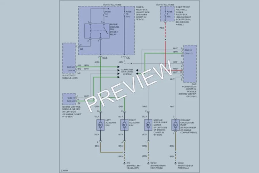 2004 MercedesBenz ML350 Cooling Fan wiring diagram preview