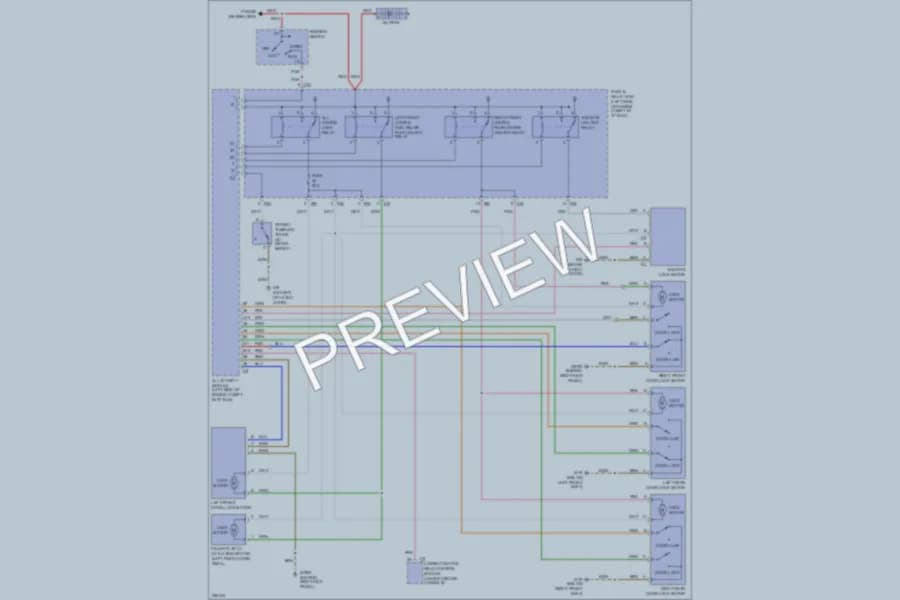 2004 MercedesBenz ML500 Power Door Locks wiring diagram preview