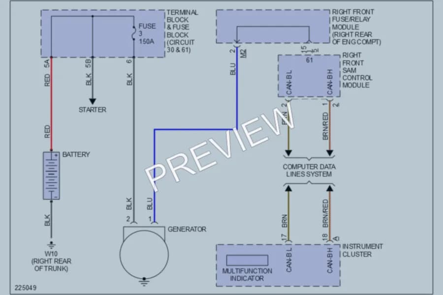 2004 MercedesBenz S500 Starting Charging wiring diagram preview