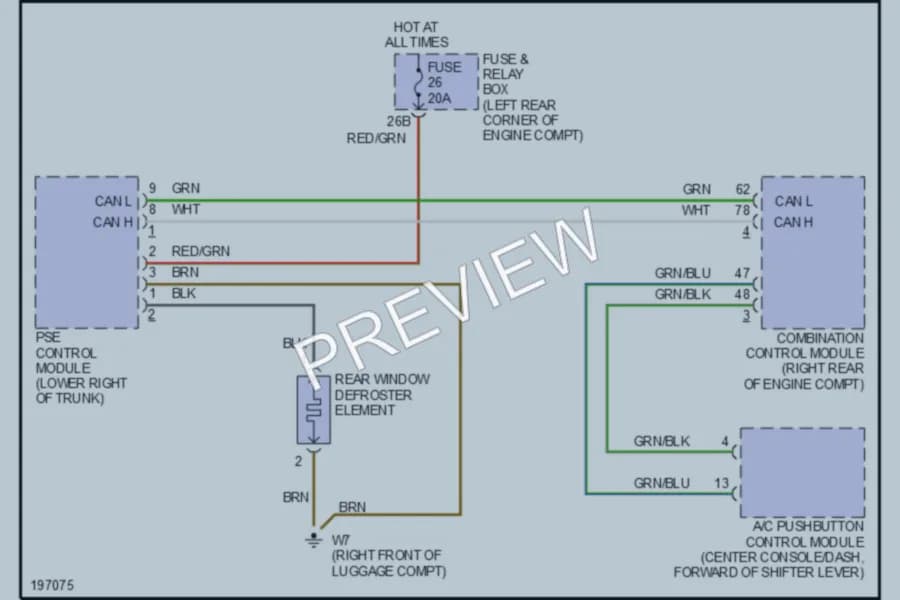 2004 MercedesBenz SLK230 Defoggers wiring diagram preview