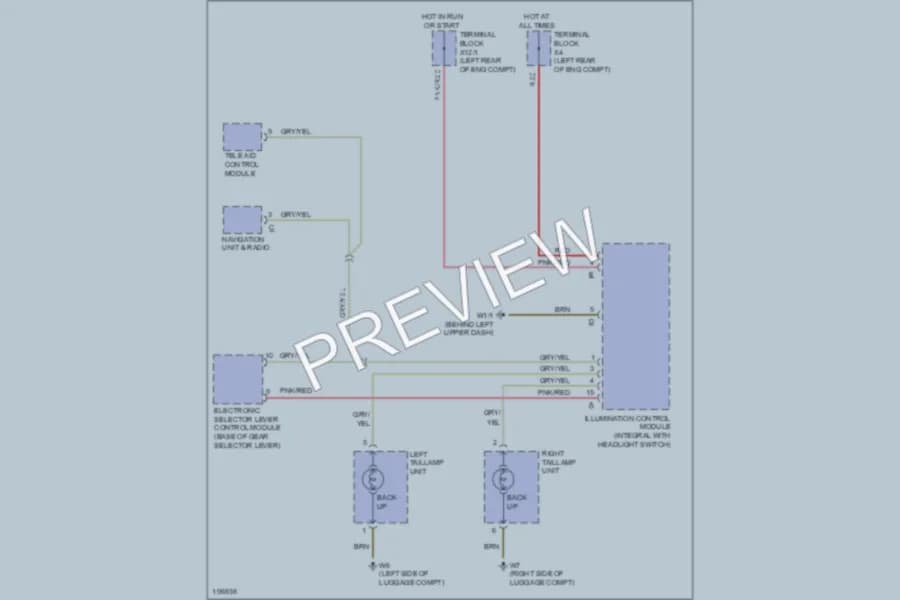 2004 MercedesBenz SLK320 Exterior Lights wiring diagram preview