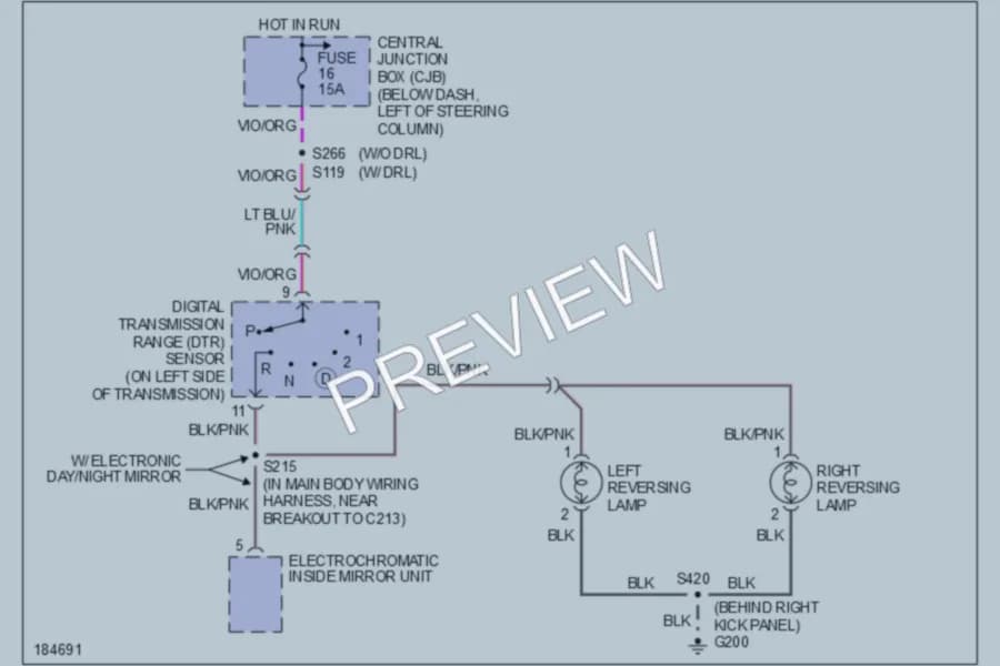2004 Mercury GrandMarquis Exterior Lights wiring diagram preview