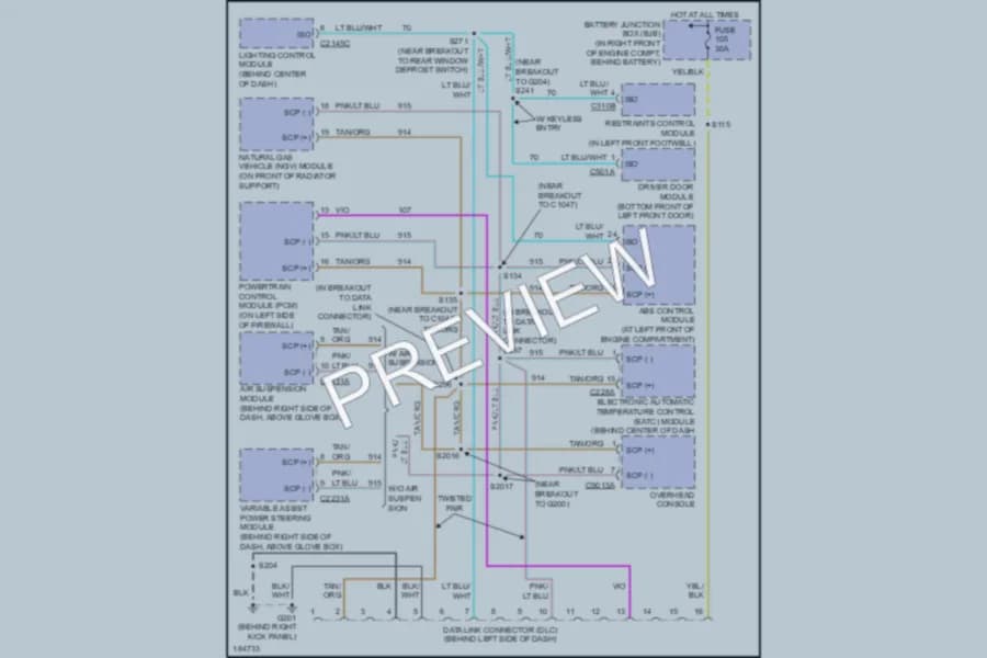 2004 Mercury Marauder Computer Data Lines wiring diagram preview