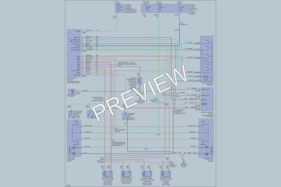 2004 Mercury Marauder Power Door Locks wiring diagram preview