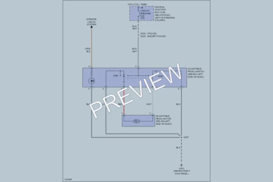 2004 Mercury Marauder Power Seats wiring diagram preview