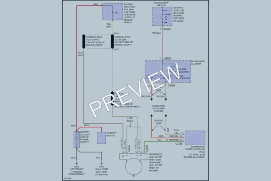 2004 Mercury Mountaineer Starting Charging wiring diagram preview