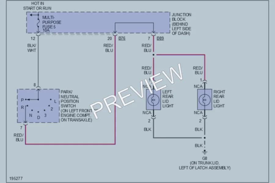 2004 Mitsubishi Diamante Exterior Lights wiring diagram preview