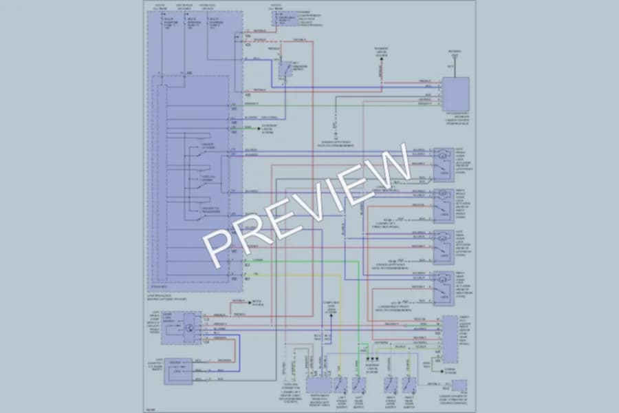 2004 Mitsubishi Diamante Power Door Locks wiring diagram preview