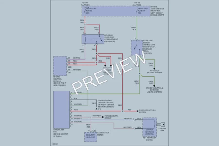 2004 Mitsubishi Eclipse Anti Theft wiring diagram preview
