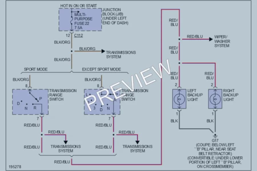 2004 Mitsubishi Eclipse Exterior Lights wiring diagram preview