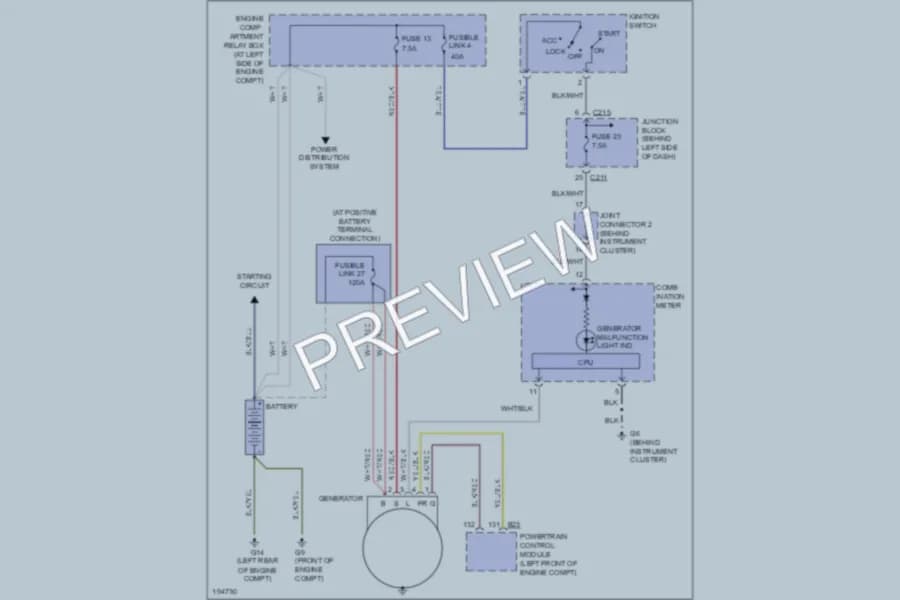 2004 Mitsubishi Galant Starting Charging wiring diagram preview