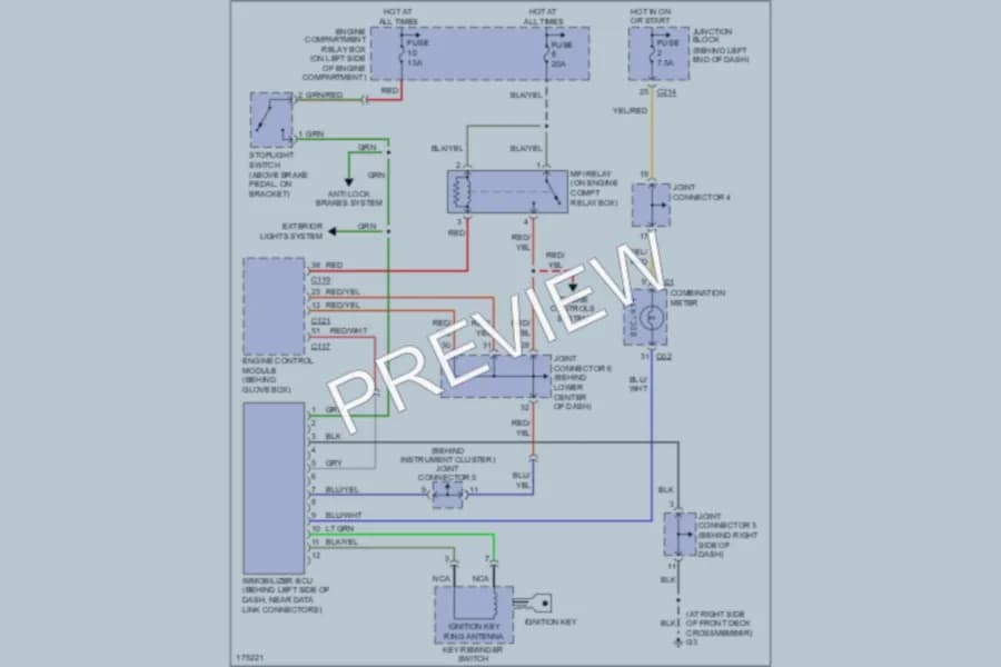 2004 Mitsubishi LancerEvolution Anti Theft wiring diagram preview