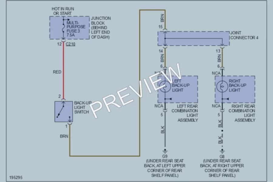 2004 Mitsubishi LancerEvolution Exterior Lights wiring diagram preview