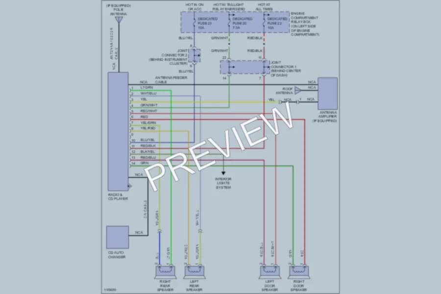 2004 Mitsubishi LancerEvolution Radio wiring diagram preview