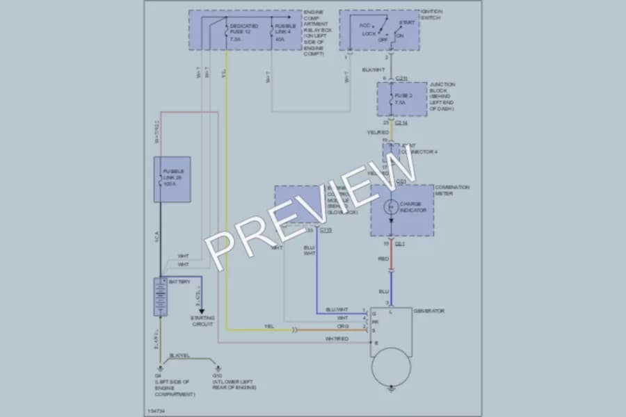 2004 Mitsubishi LancerSportback Starting Charging wiring diagram preview