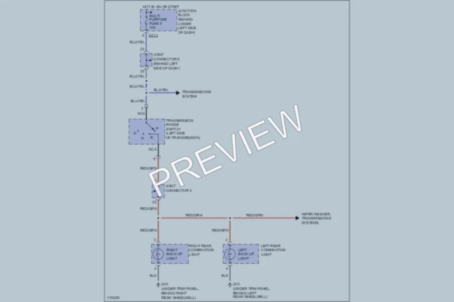 2004 Mitsubishi Montero Exterior Lights wiring diagram preview