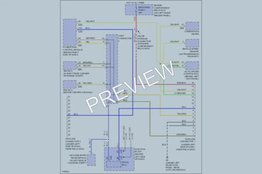 2004 Mitsubishi MonteroSport Computer Data Lines wiring diagram preview