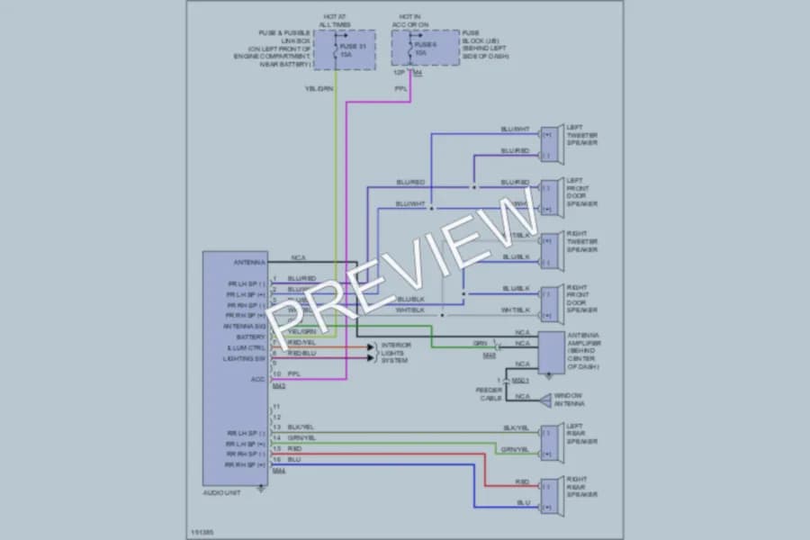 2004 Nissan Altima Radio wiring diagram preview