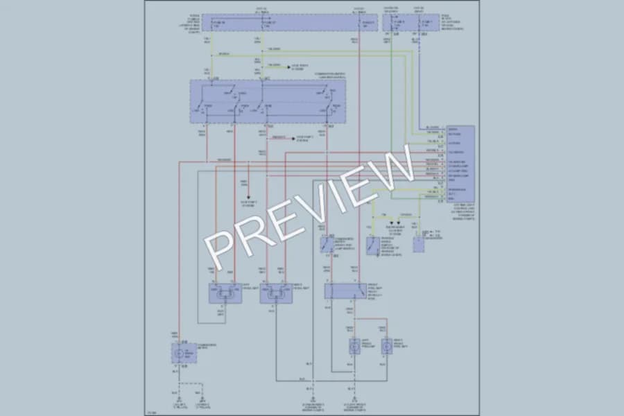 2004 Nissan Frontier Headlights wiring diagram preview