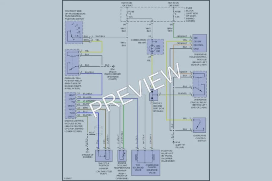 2004 Nissan Frontier Transmission wiring diagram preview
