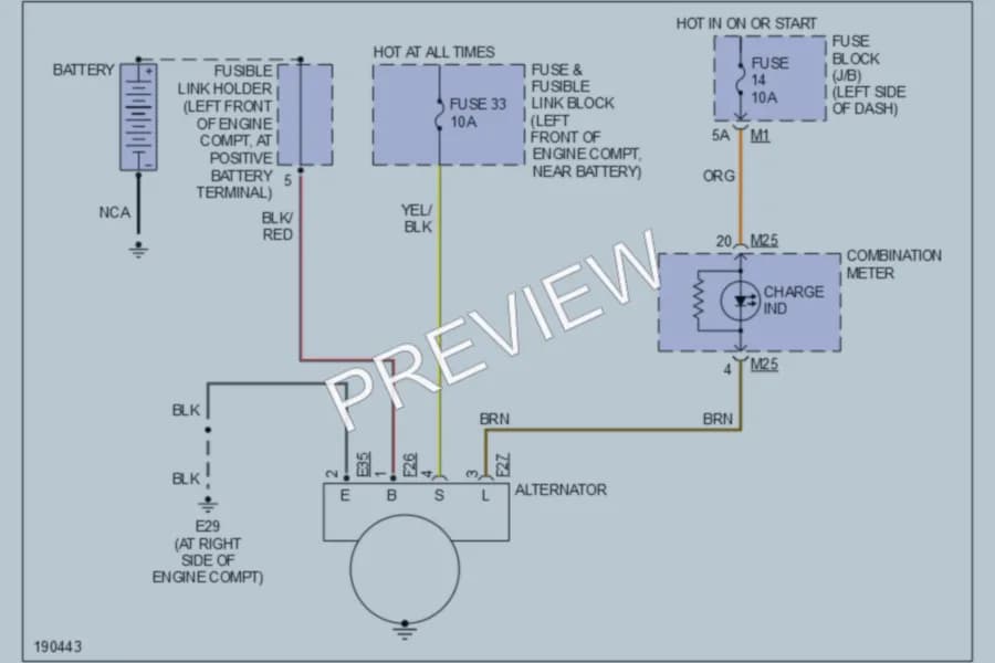2004 Nissan Murano Starting Charging wiring diagram preview