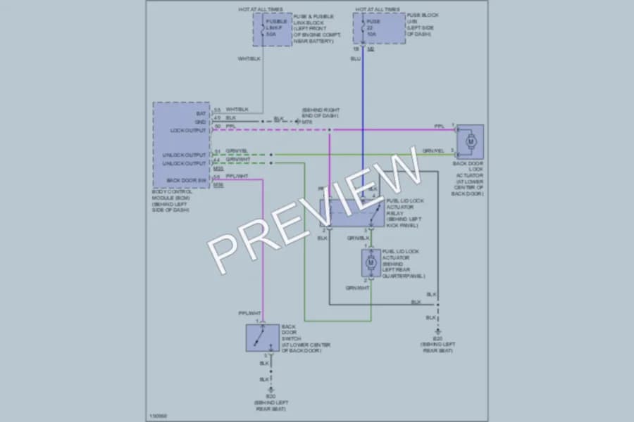 2004 Nissan Murano Trunk Tailgate Fuel Door wiring diagram preview