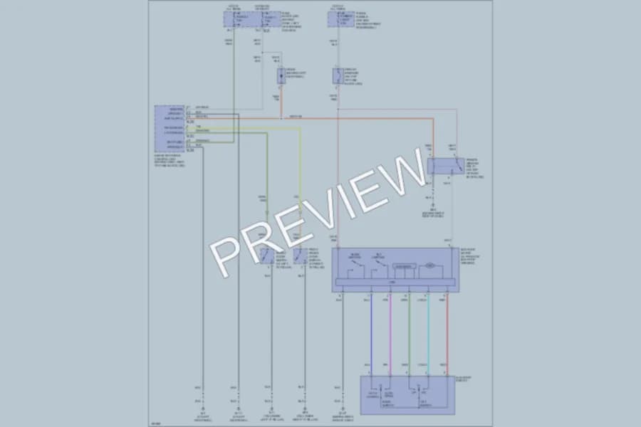 2004 Nissan Pathfinder Power Top Sunroof wiring diagram preview