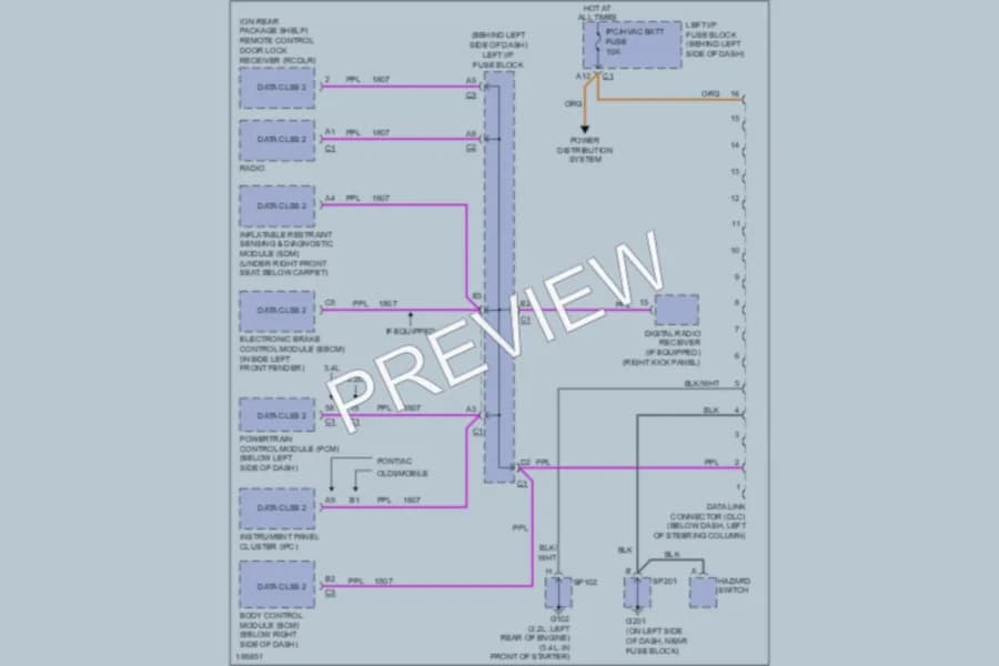 2004 Oldsmobile Alero Computer Data Lines Wiring Diagrams protected preview