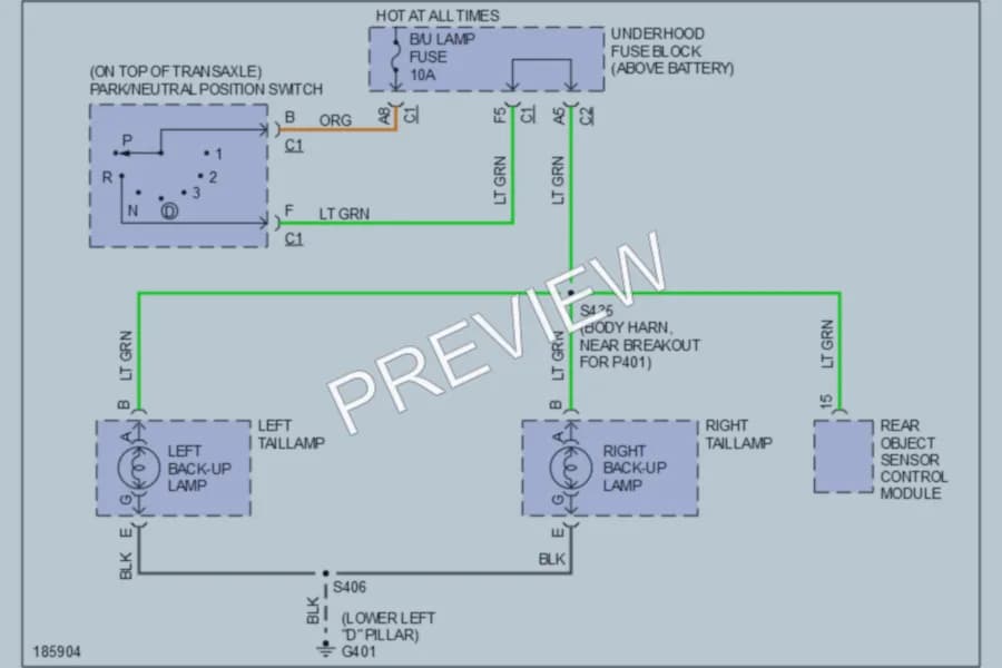 2004 Oldsmobile Silhouette Exterior Lights wiring diagram preview