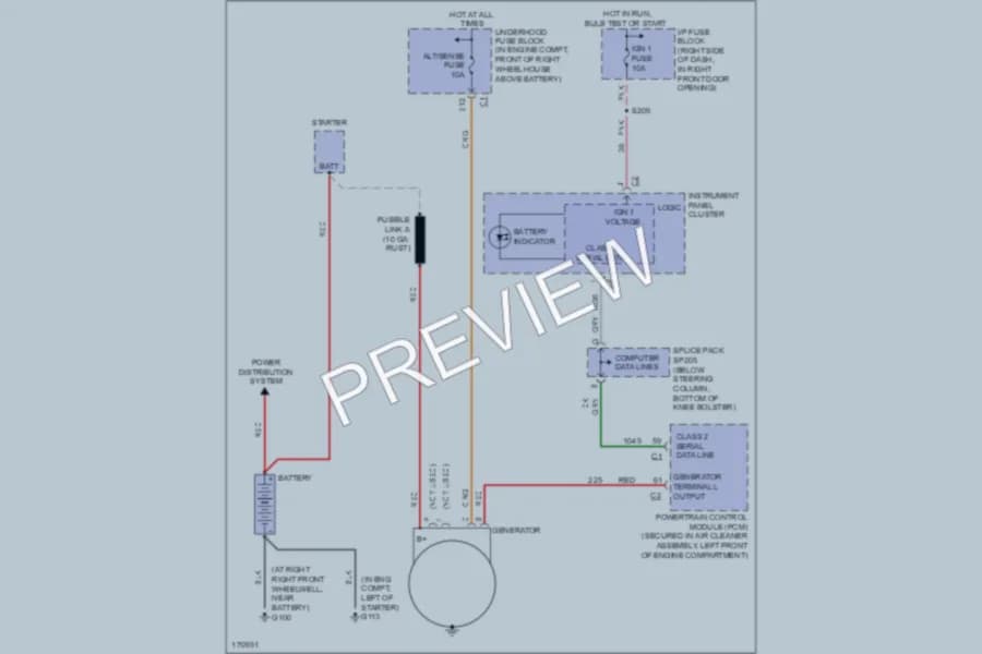 2004 Oldsmobile Silhouette Starting Charging wiring diagram preview