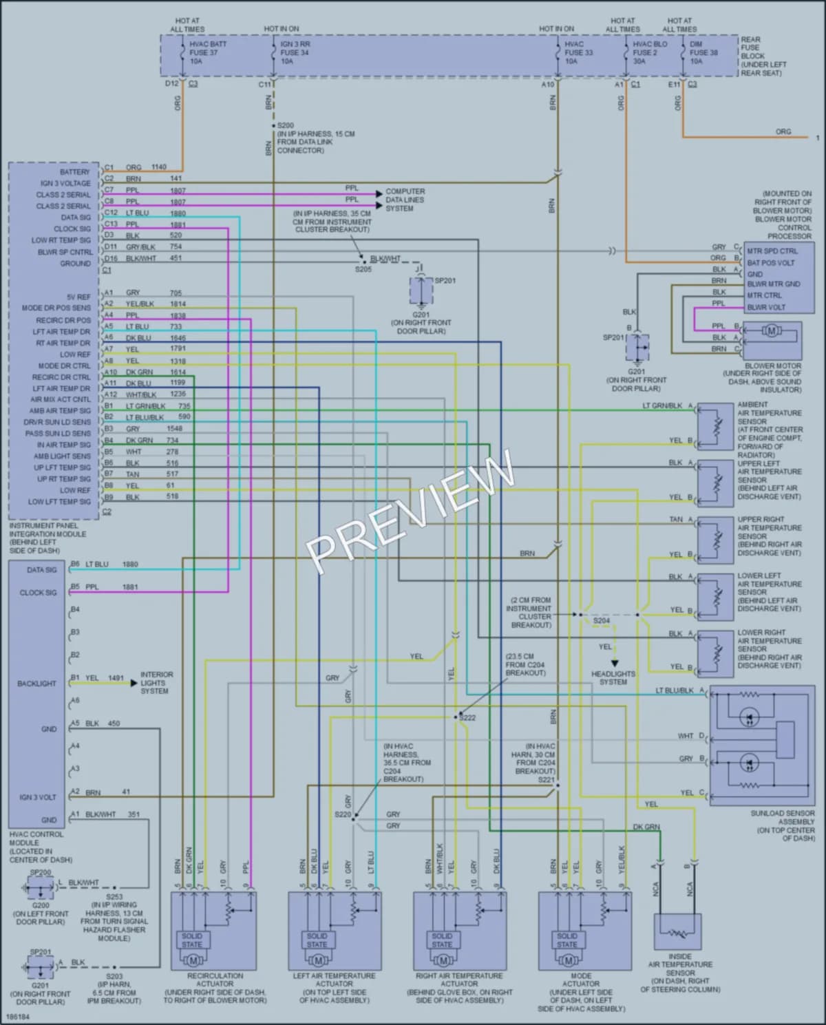 2004 Pontiac Bonneville Air Conditioning wiring diagram preview