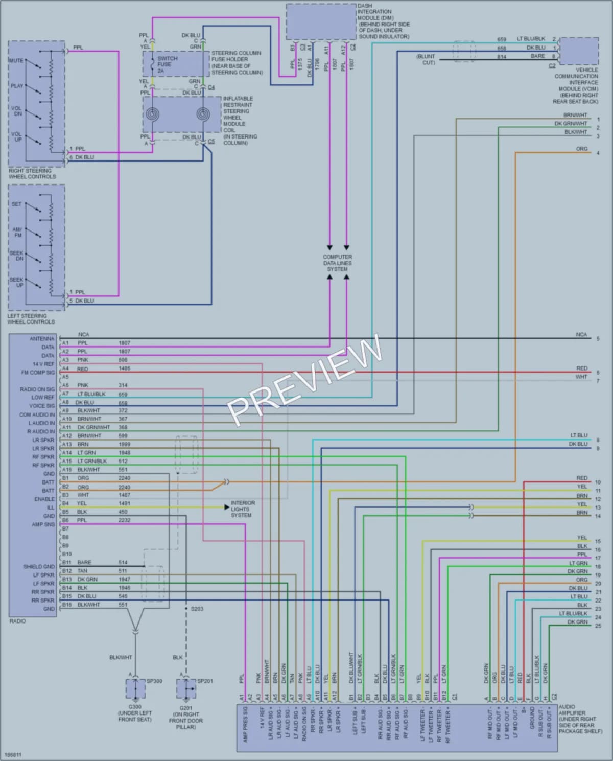 2004 Pontiac Bonneville Radio wiring diagram preview