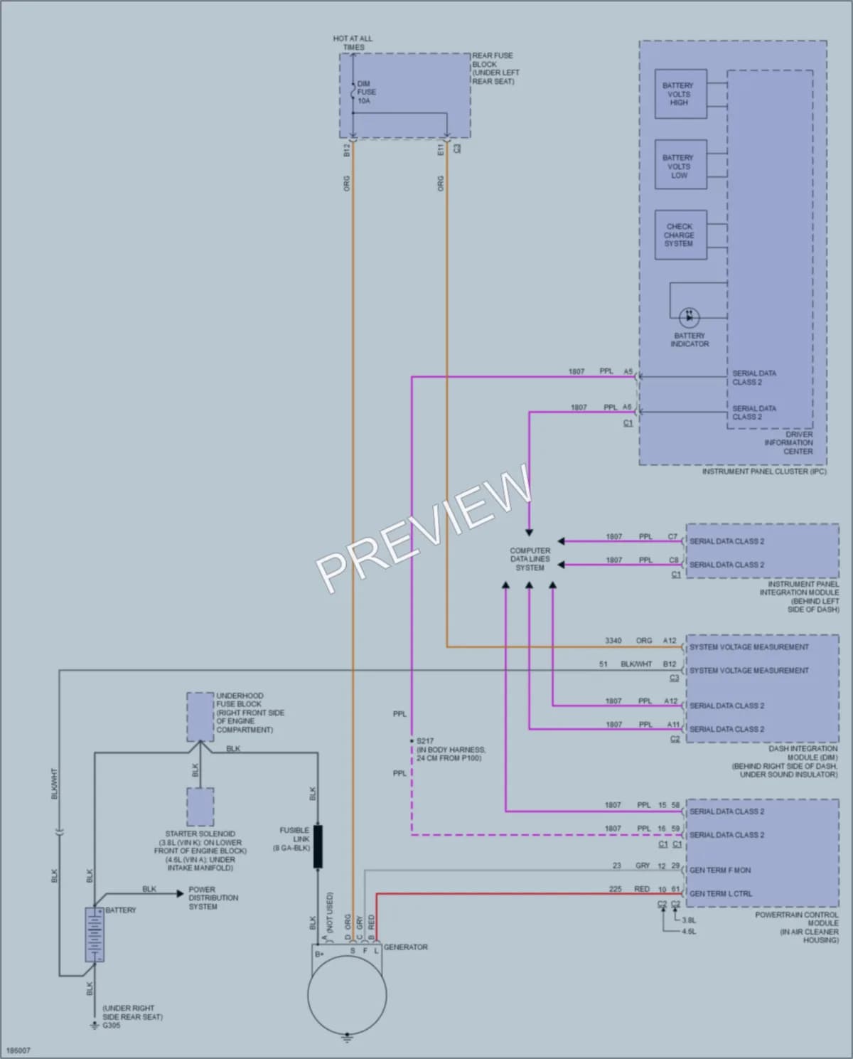 2004 Pontiac Bonneville Starting Charging wiring diagram preview