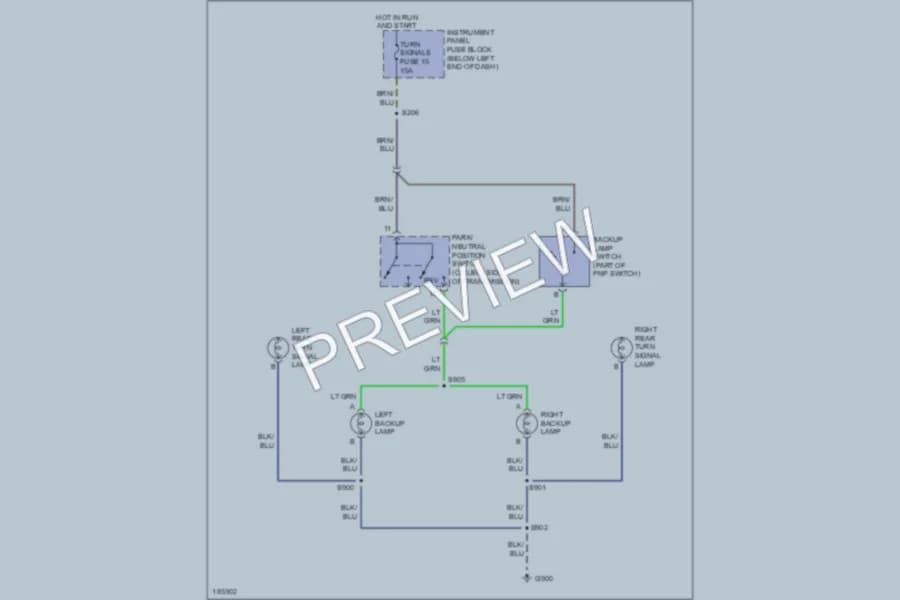 2004 Pontiac GTO Exterior Lights wiring diagram preview