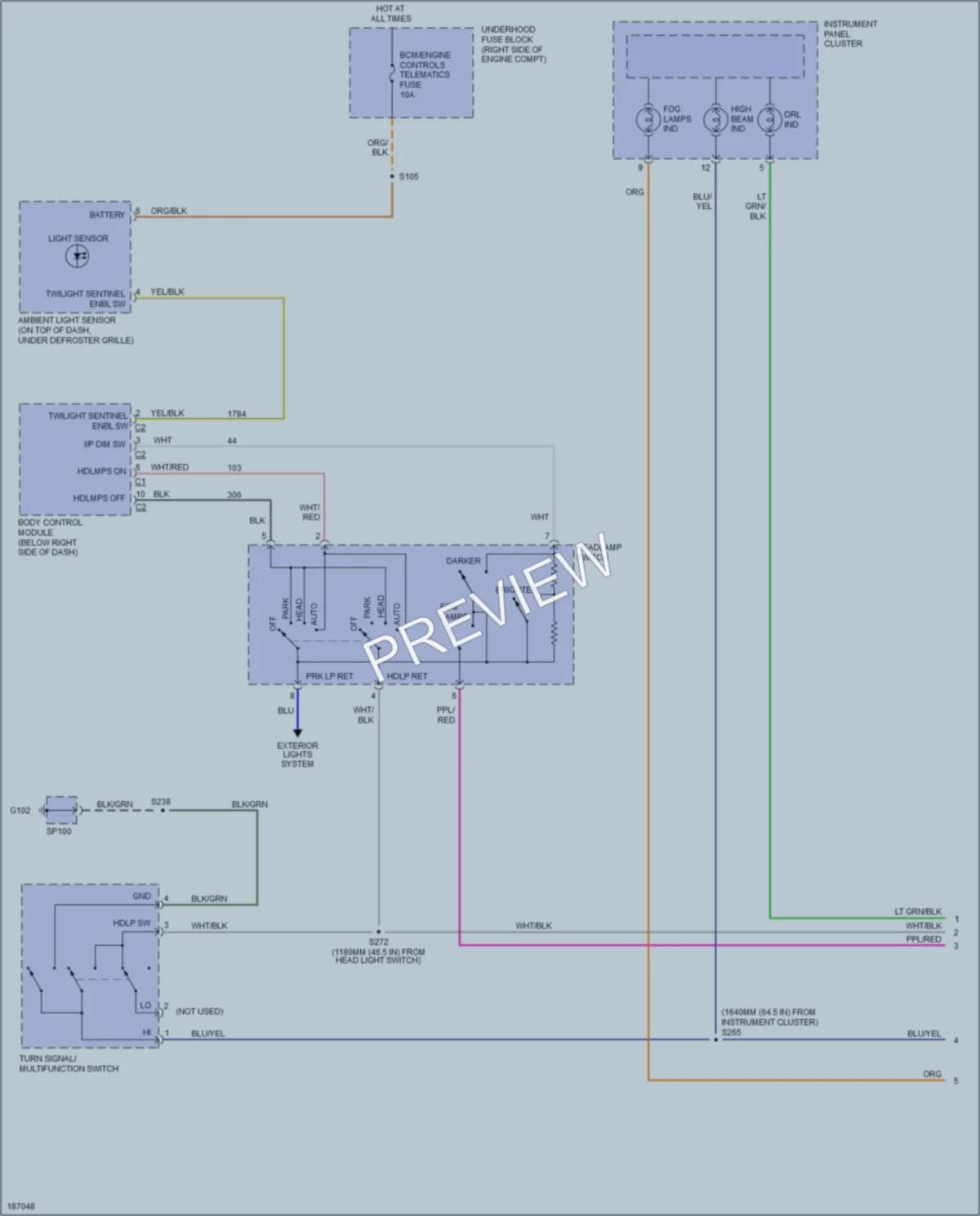 2004 Pontiac GTO Headlights wiring diagram preview
