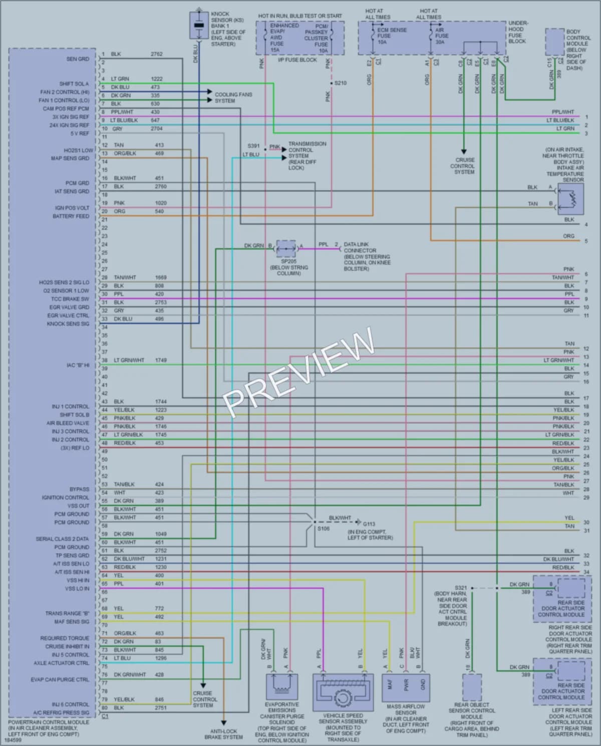 2004 Pontiac Montana Engine Performance wiring diagram preview