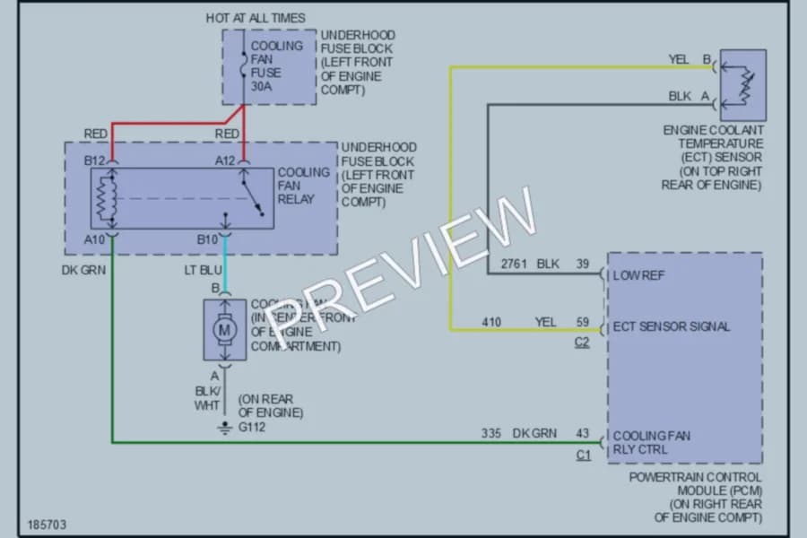 2004 Pontiac Sunfire Cooling Fan wiring diagram preview