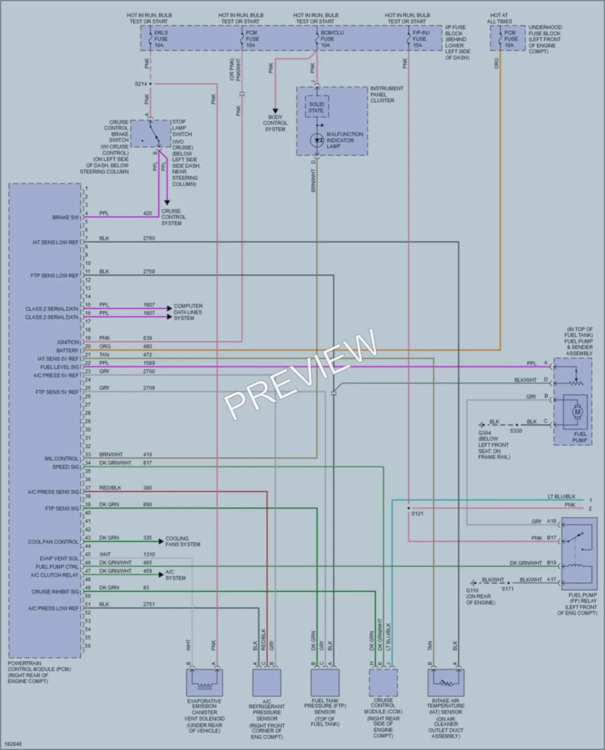 2004 Pontiac Sunfire Engine Performance wiring diagram preview