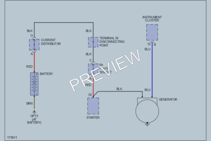 2004 Porsche 911 Starting Charging wiring diagram preview