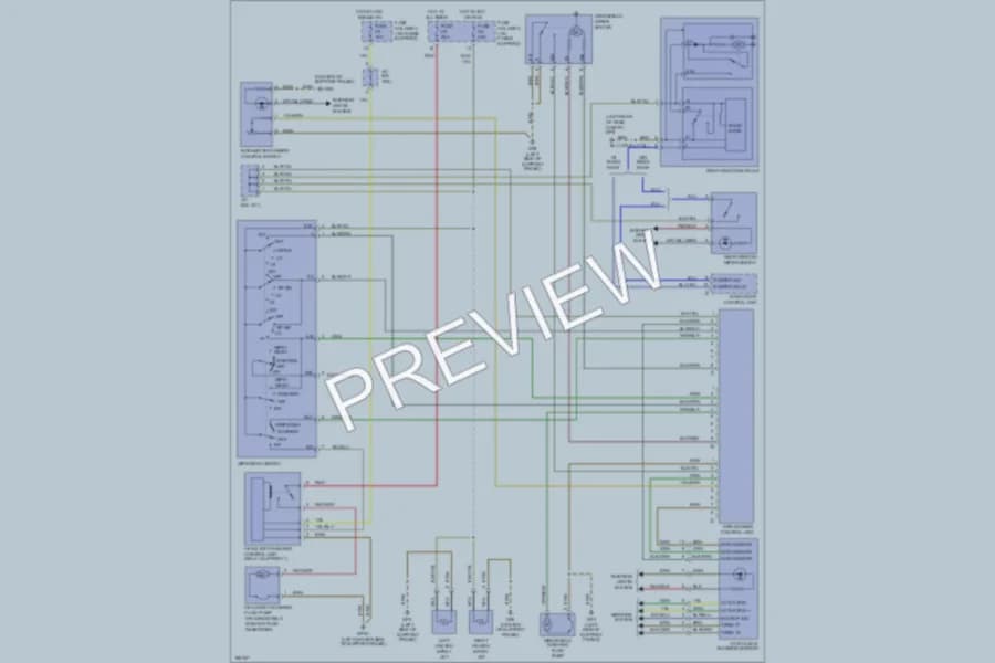 2004 Porsche 911 Wiper Washer wiring diagram preview