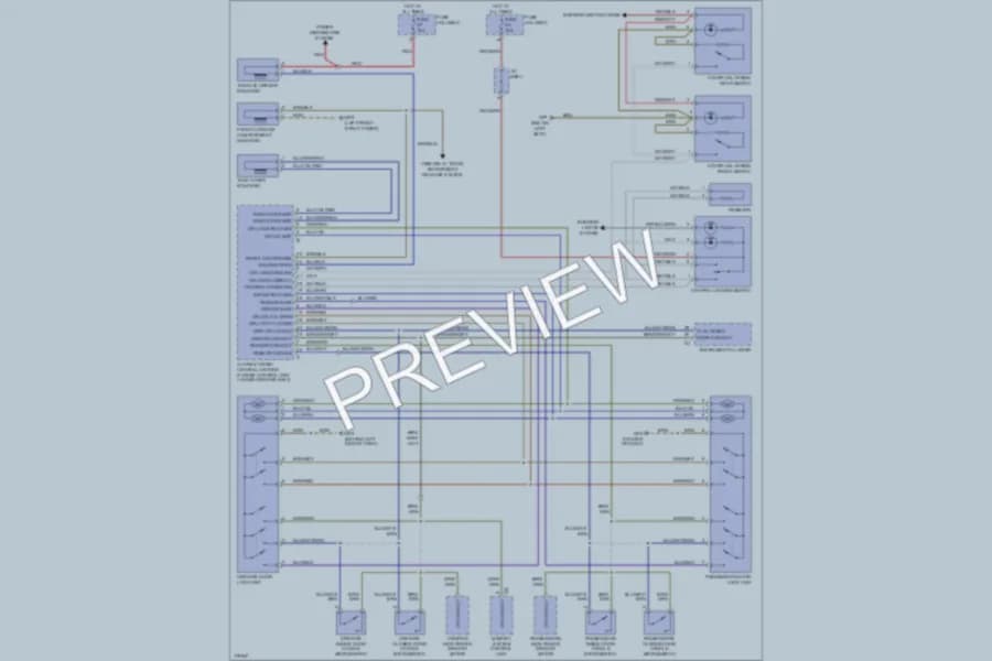 2004 Porsche Boxster Power Door Locks wiring diagram preview