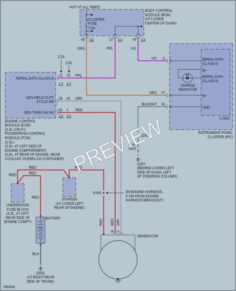 2004 Saturn ION2 Starting Charging wiring diagram preview