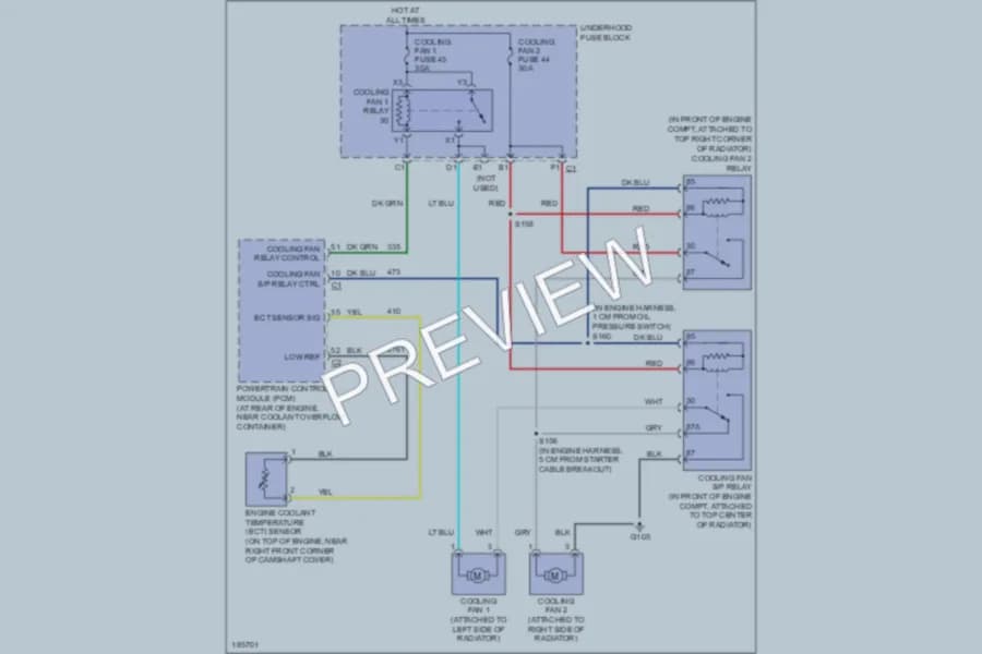 2004 Saturn IONRedLine Cooling Fan wiring diagram preview