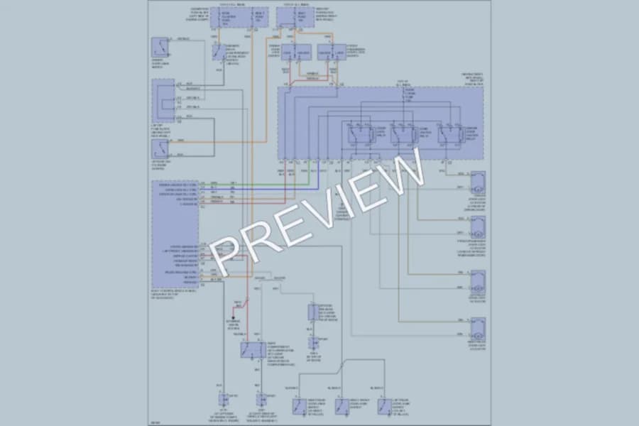 2004 Saturn L3002 Power Door Locks wiring diagram preview