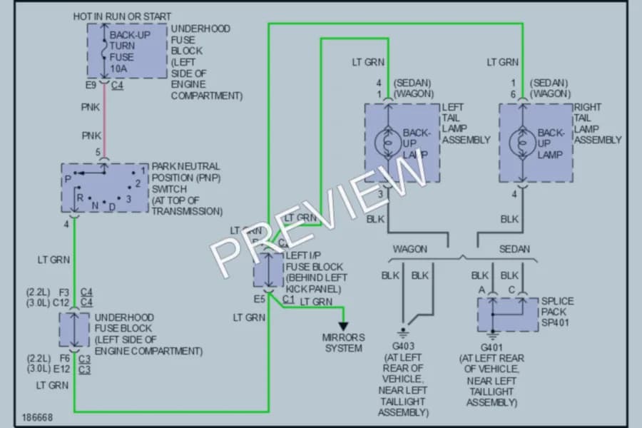 2004 Saturn L3003 Exterior Lights wiring diagram preview