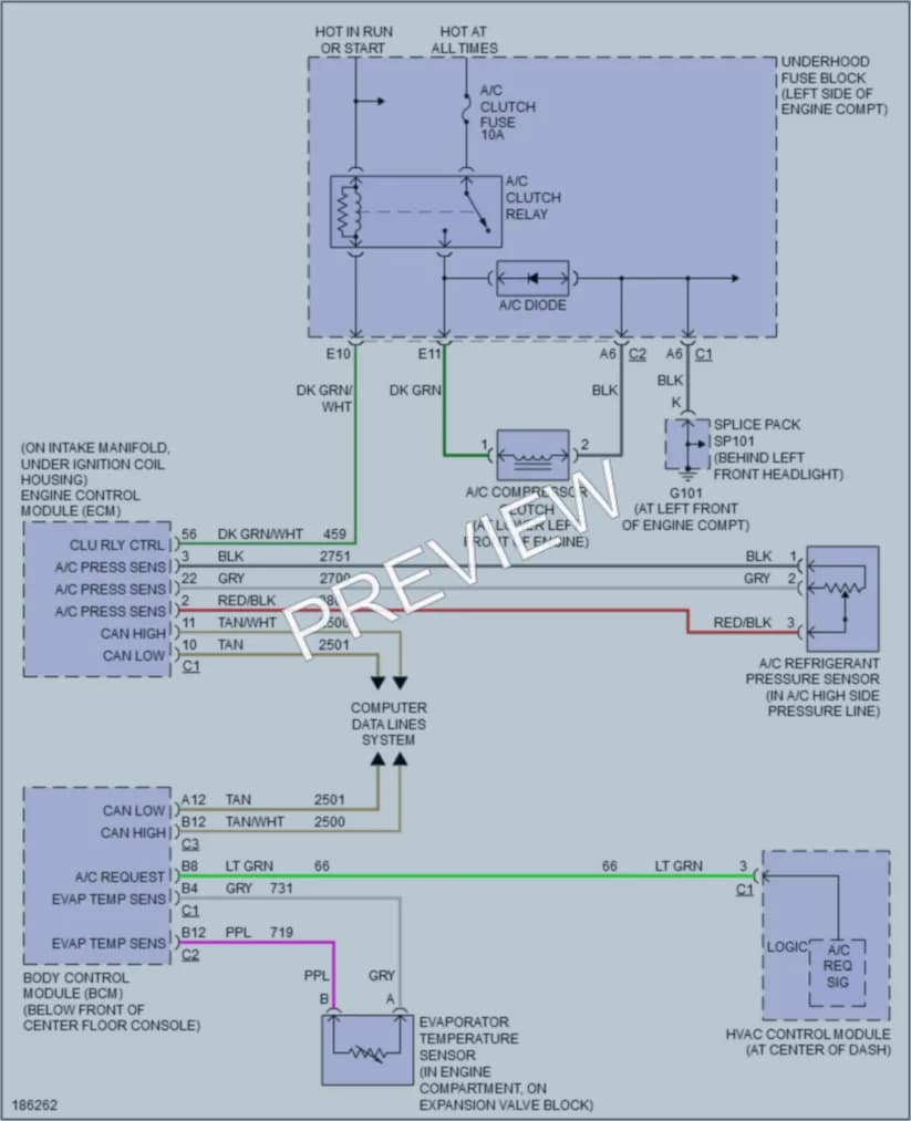 2004 Saturn VUE Air Conditioning wiring diagram preview